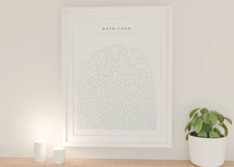 Bath Foam shown in a room (illustrative mockup, frame not included)