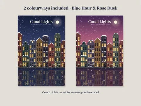 Canal Lights: the artwork, shown flat