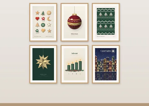 Christmas Collection shown in a room (illustrative mockup, frame not included)