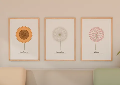 Golden Angle shown in a room (illustrative mockup, frame not included)