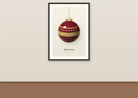 Heirloom Baubles shown in a room (illustrative mockup, frame not included)