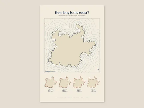 How Long Is the Coast?: the artwork, shown flat