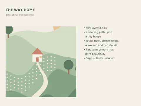 Little Hills: close-up detail with notes on the design