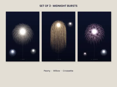 Midnight Bursts: the artwork, shown flat