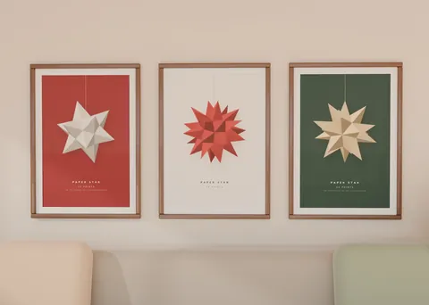 Paper Stars shown in a room (illustrative mockup, frame not included)