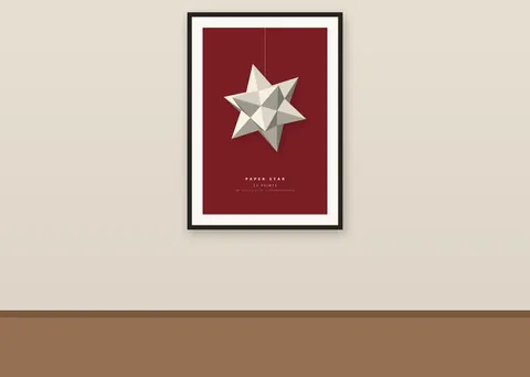 Paper Stars shown in a room (illustrative mockup, frame not included)
