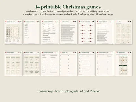 The Christmas Games Box: the artwork, shown flat