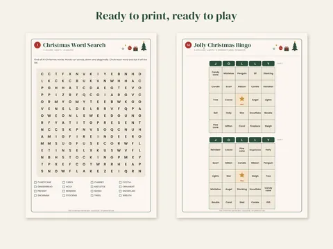 The Christmas Games Box: close-up detail with notes on the design