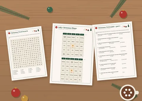 The Christmas Games Box shown in a room (illustrative mockup, frame not included)