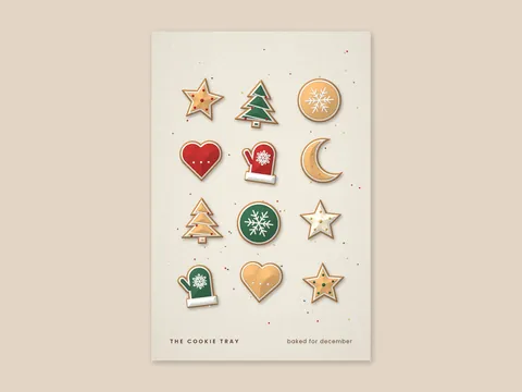 The Cookie Tray: the artwork, shown flat