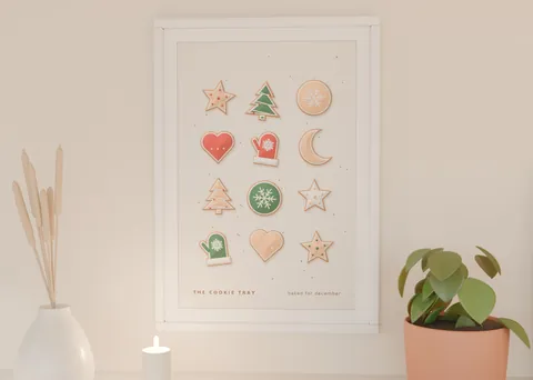 The Cookie Tray shown in a room (illustrative mockup, frame not included)