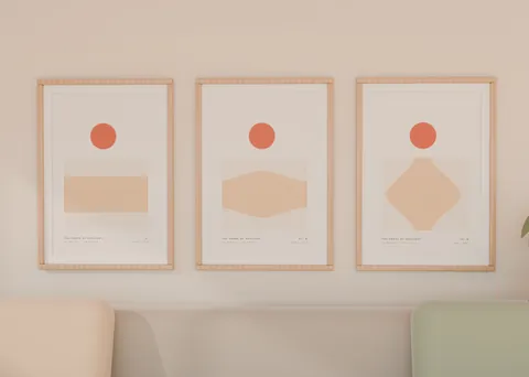 The Shape of Daylight shown in a room (illustrative mockup, frame not included)