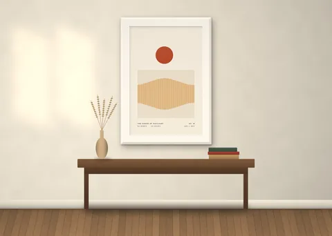 The Shape of Daylight shown in a room (illustrative mockup, frame not included)