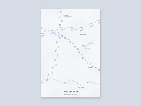 Tracks in Snow: the artwork, shown flat
