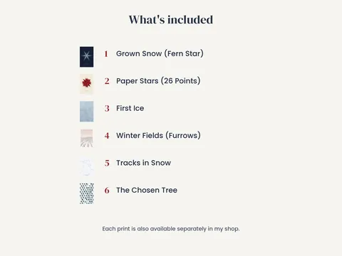 Winter Collection: close-up detail with notes on the design