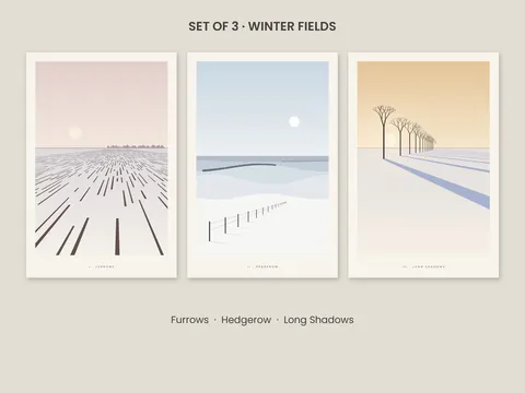 Winter Fields: the artwork, shown flat