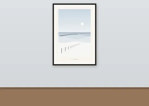 Winter Fields shown in a room (illustrative mockup, frame not included)